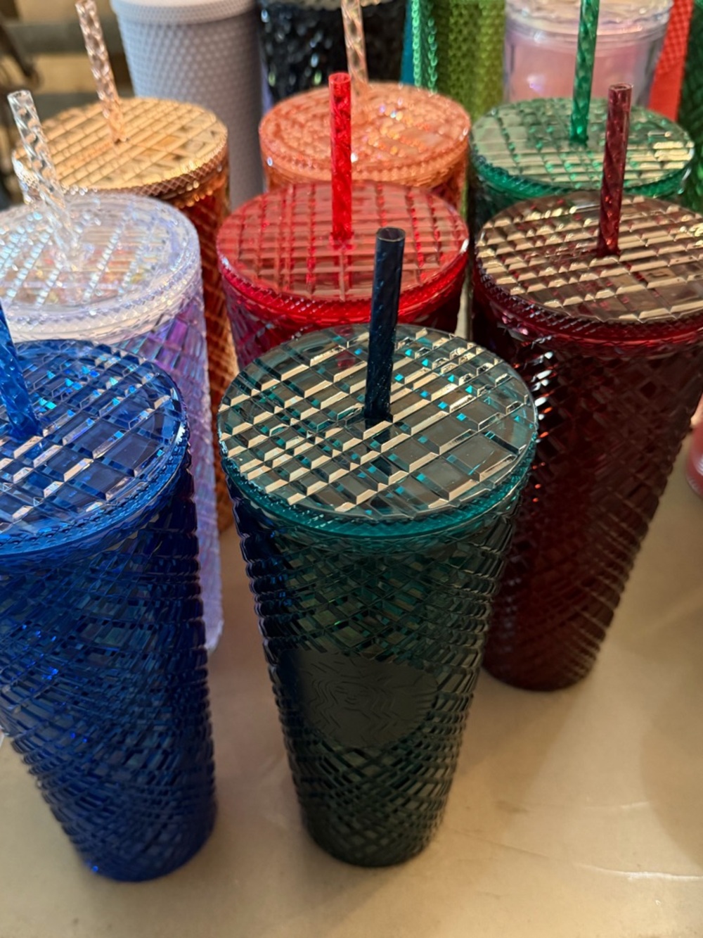 Starbucks Tumblers, Jewel pattern, Set of 8, 24oz